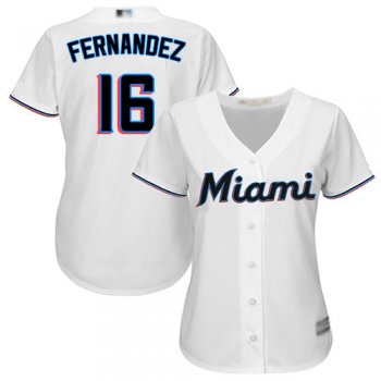 Marlins #16 Jose Fernandez White Home Women's Stitched Baseball Jersey
