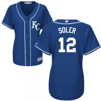 Royals #12 Jorge Soler Royal Blue Alternate Women's Stitched Baseball Jersey