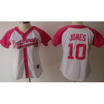 Atlanta Braves #10 Chipper Jones 2012 Fashion Womens by Majestic Athletic Jersey