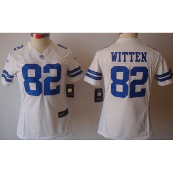 Nike Dallas Cowboys #82 Jason Witten White Limited Womens Jersey