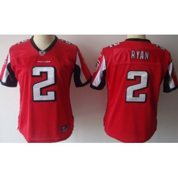 Atlanta Falcons #2 Matt Ryan Red Womens Jersey