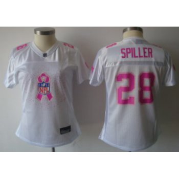 Buffalo Bills #28 C.J.Spiller 2011 Breast Cancer Awareness White Womens Fashion Jersey