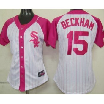 Chicago White Sox #15 Gordon Beckham 2012 Fashion Womens by Majestic Athletic Jersey