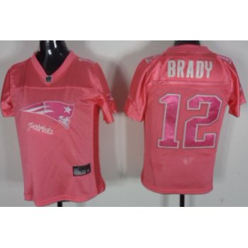 New England Patriots #12 Tom Brady 2011 Pink Stitched Womens Jersey