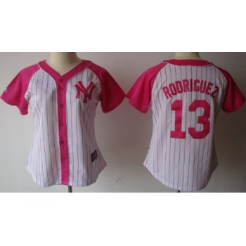 New York Yankees #13 Alex Rodriguez 2012 Fashion Womens by Majestic Athletic Jersey