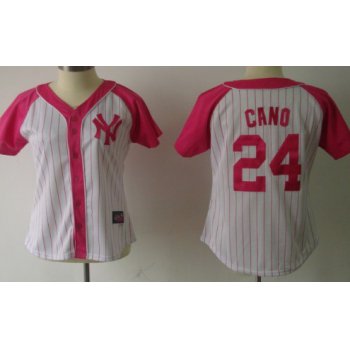 New York Yankees #24 Robinson Cano 2012 Fashion Womens by Majestic Athletic Jersey
