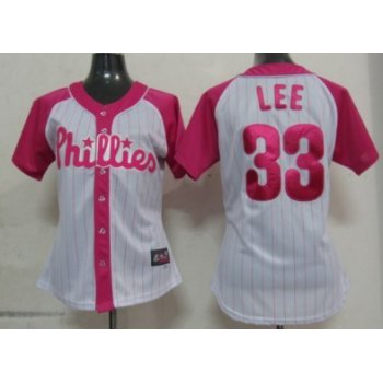 Philadelphia Phillies #33 Cliff Lee 2012 Fashion Womens by Majestic Athletic Jersey