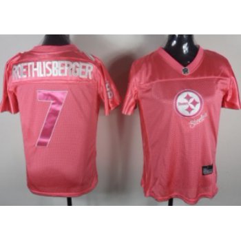 Pittsburgh Steelers #7 Ben Roethlisberger 2011 Pink Stitched Womens Jersey