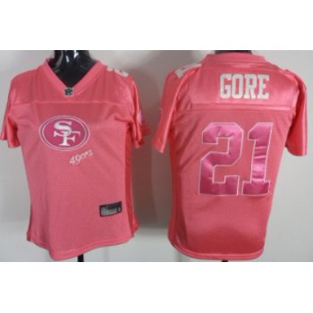 San Francisco 49ers #21 Frank Gore 2011 Pink Stitched Womens Jersey