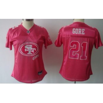 San Francisco 49ers #21 Frank Gore Pink Fem Fan Womens Jersey