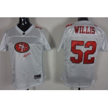 San Francisco 49ers #52 Patrick Willis 2011 White Stitched Womens Jersey