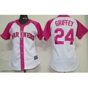 Seattle Mariners #24 Ken Griffey 2012 Fashion Womens by Majestic Athletic Jersey