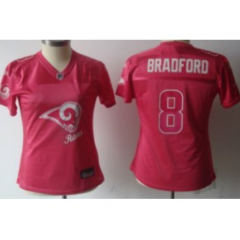 St. Louis Rams #8 Sam Bradford Pink Fem Fan Womens Jersey