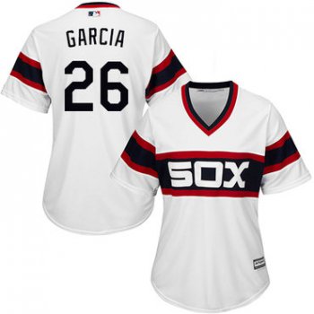 White Sox #26 Avisail Garcia White Alternate Home Women's Stitched Baseball Jersey