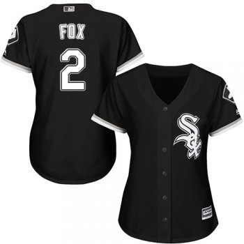 White Sox #2 Nellie Fox Black Alternate Women's Stitched Baseball Jersey
