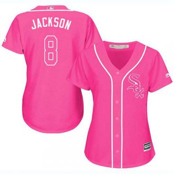 White Sox #8 Bo Jackson Pink Fashion Women's Stitched Baseball Jersey