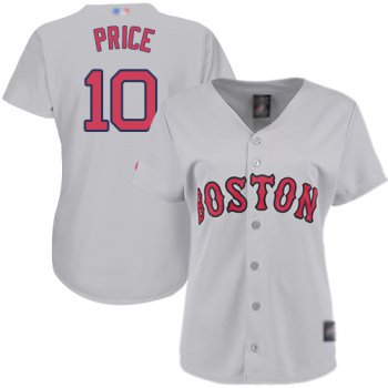 Red Sox #10 David Price Grey Road Women's Stitched Baseball Jersey