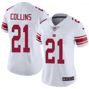 Women's Nike Giants #21 Landon Collins White Stitched NFL Vapor Untouchable Limited Jersey