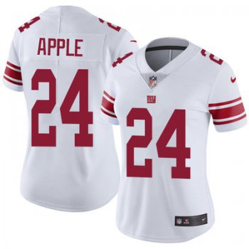 Women's Nike Giants #24 Eli Apple White Stitched NFL Vapor Untouchable Limited Jersey