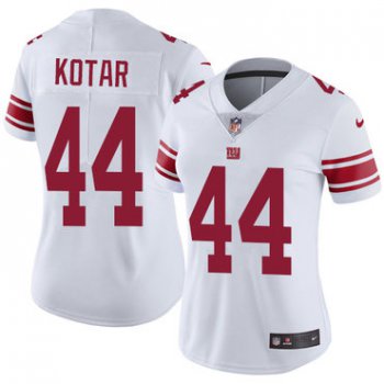 Women's Nike Giants #44 Doug Kotar White Stitched NFL Vapor Untouchable Limited Jersey