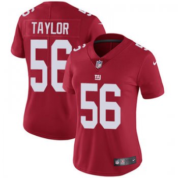 Women's Nike Giants #56 Lawrence Taylor Red Alternate Stitched NFL Vapor Untouchable Limited Jersey