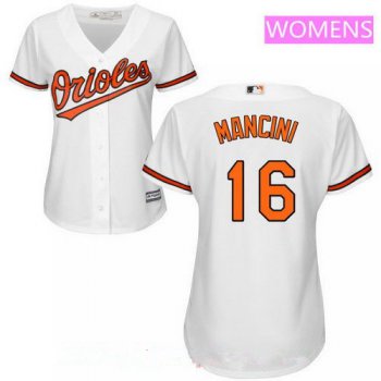 Women's Baltimore Orioles #16 Trey Mancini White Home Stitched MLB Majestic Cool Base Jersey