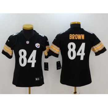 Women's Pittsburgh Steelers #84 Antonio Brown Black 2017 Vapor Untouchable Stitched NFL Nike Limited Jersey