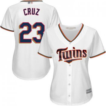 Minnesota Twins #23 Nelson Cruz White Home Women's Stitched Baseball Jersey