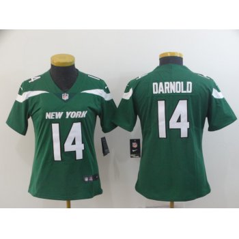 Nike New York Jets 14 Sam Darnold Green Women New 2019 Vapor Untouchable Limited Jersey