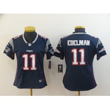 Women Nike New England Patriots #11 Julian Edelman Navy Vapor Untouchable Limited Jersey