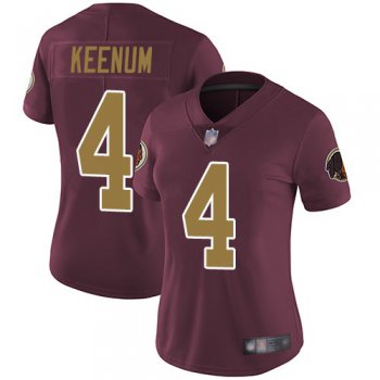 Women Nike Washington Redskins 4 Case Keenum Burgundy Alternate Vapor Untouchable Limited Jersey