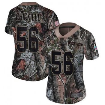 Women's Pittsburgh Steelers #56 Anthony Chickillo Camo Nike NFL Rush Realtree Limited Jersey