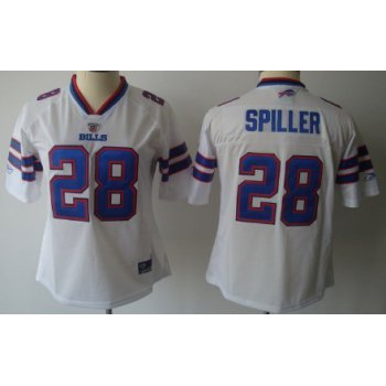 Buffalo Bills #28 C.J.Spiller White Womens Jersey