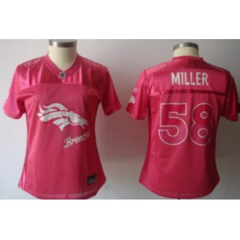 Denver Broncos #58 Von Miller Pink Fem Fan Womens Jersey
