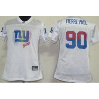 New York Giants #90 Jason Pierre-Paul White Fem Fan Womens Jersey