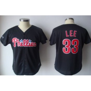 Philadelphia Phillies #33 Lee Black Womens Jersey