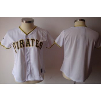 Pittsburgh Pirates Blank White Womens Jersey