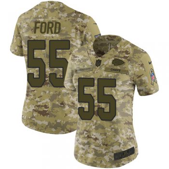 Nike Chiefs #55 Dee Ford Camo Women's Stitched NFL Limited 2018 Salute to Service Jersey