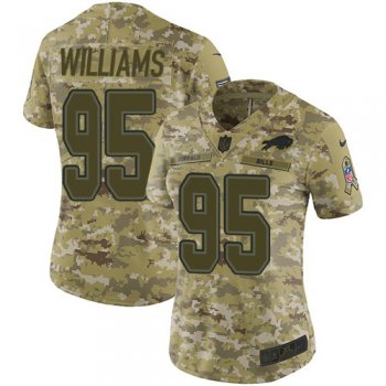 Nike Bills #95 Kyle Williams Camo Women's Stitched NFL Limited 2018 Salute to Service Jersey