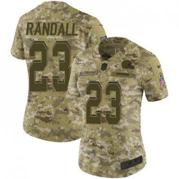 Nike Browns #23 Damarious Randall Camo Women's Stitched NFL Limited 2018 Salute to Service Jersey