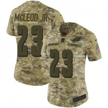 Nike Eagles #23 Rodney McLeod Jr Camo Women's Stitched NFL Limited 2018 Salute to Service Jersey