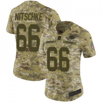 Nike Packers #66 Ray Nitschke Camo Women's Stitched NFL Limited 2018 Salute to Service Jersey