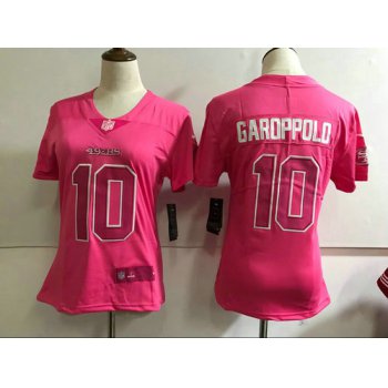 Women's Nike San Francisco 49ers #10 Jimmy Garoppol Stitched NFL Limited Rush Fashion Jersey