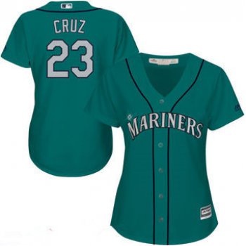 Women's Seattle Mariners Nelson Cruz Majestic Northwest Green Alternate Cool Base Player Jersey