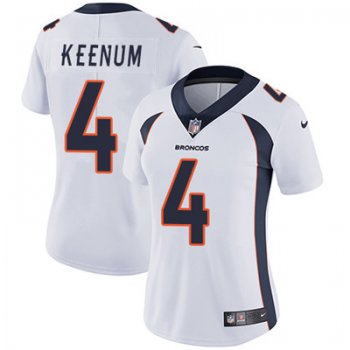 Nike Denver Broncos #4 Case Keenum White Women's Stitched NFL Vapor Untouchable Limited Jersey