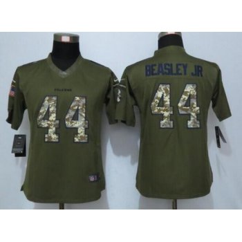 Women's Atlanta Falcons #44 Vic Beasley Jr Green Salute to Service NFL Nike Limited Jersey