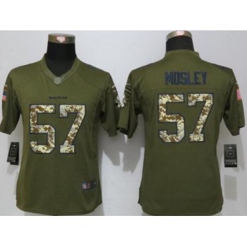 Women's Baltimore Ravens #57 C.J. Mosley Green Salute to Service NFL Nike Limited Jersey