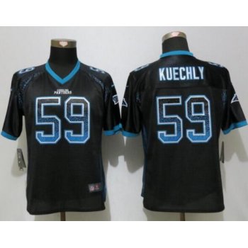 Women's Carolina Panthers #59 Luke Kuechly Black Drift Fashion NFL Nike Jersey