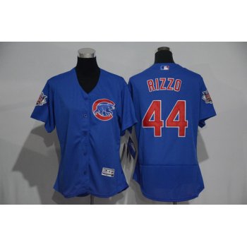 Women's Chicago Cubs #44 Anthony Rizzo Blue 2016 Flexbase Stitched Baseball Jersey
