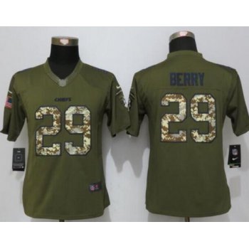Women's Kansas City Chiefs #29 Eric Berry Green Salute to Service NFL Nike Limited Jersey